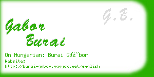 gabor burai business card